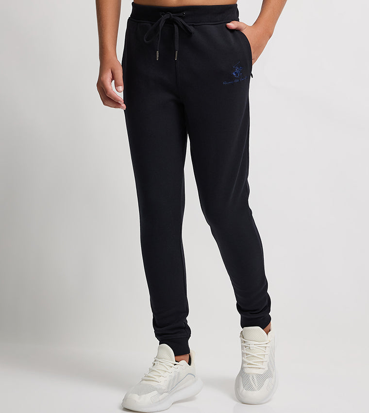 Logo Embroidered Elastic Waist Joggers