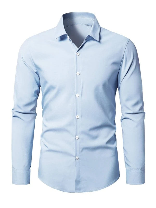 Men Button Front Solid Shirt