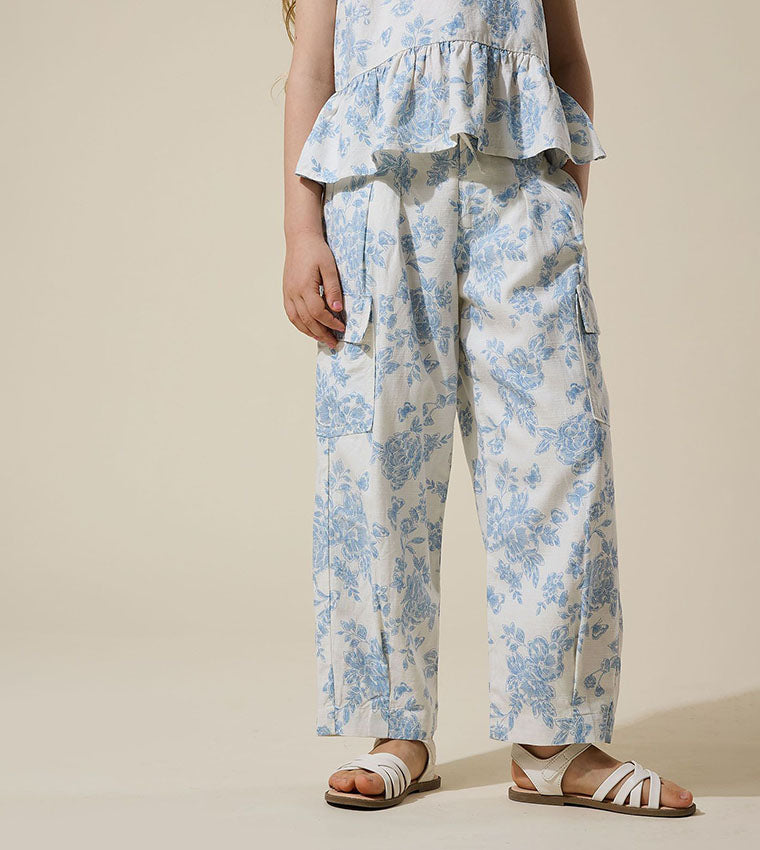 Printed Sleeveless Top and Pant Set