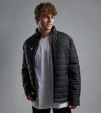 Quilted Puffer Jacket with Zipper Closure