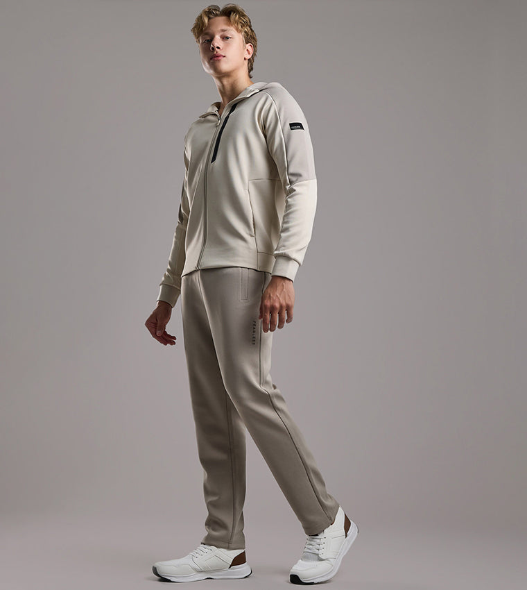 Print Detail Trackpants with Elastic Waist