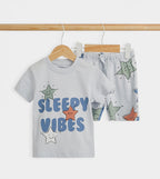 Printed Short Sleeves Shorty Pyjama Set