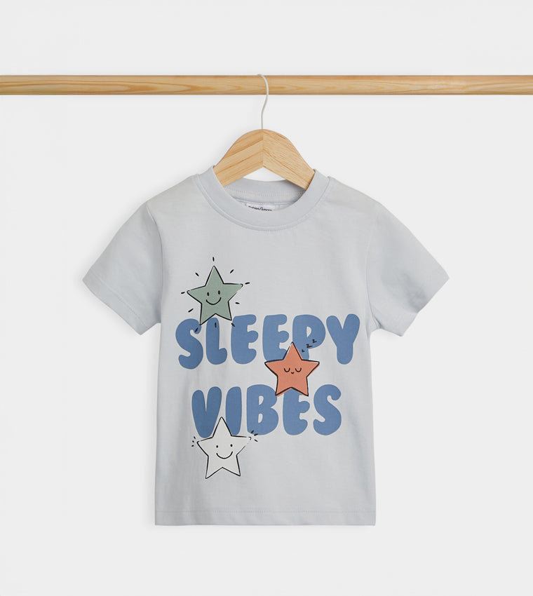 Printed Short Sleeves Shorty Pyjama Set