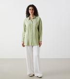 Textured Long Sleeves Tunic Shirt