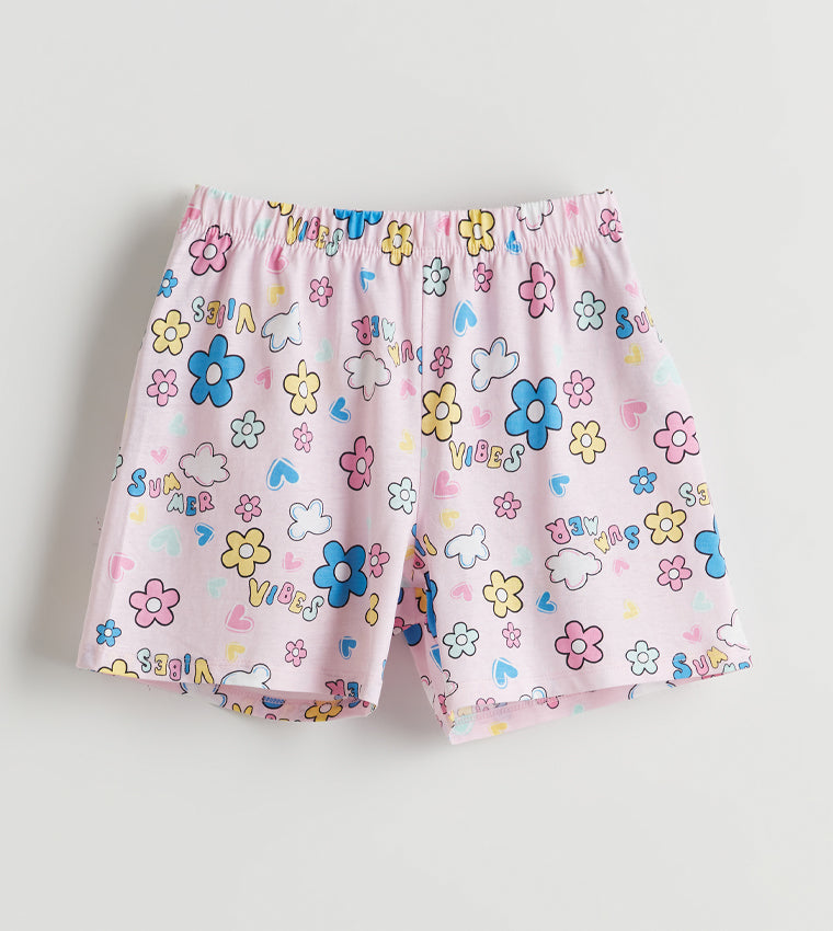 Printed Shorty Pyjama Set